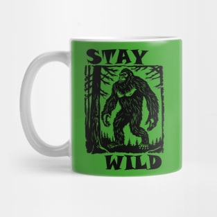 Bigfoot Stay Wild Sasquatch PNW Logo Mug
